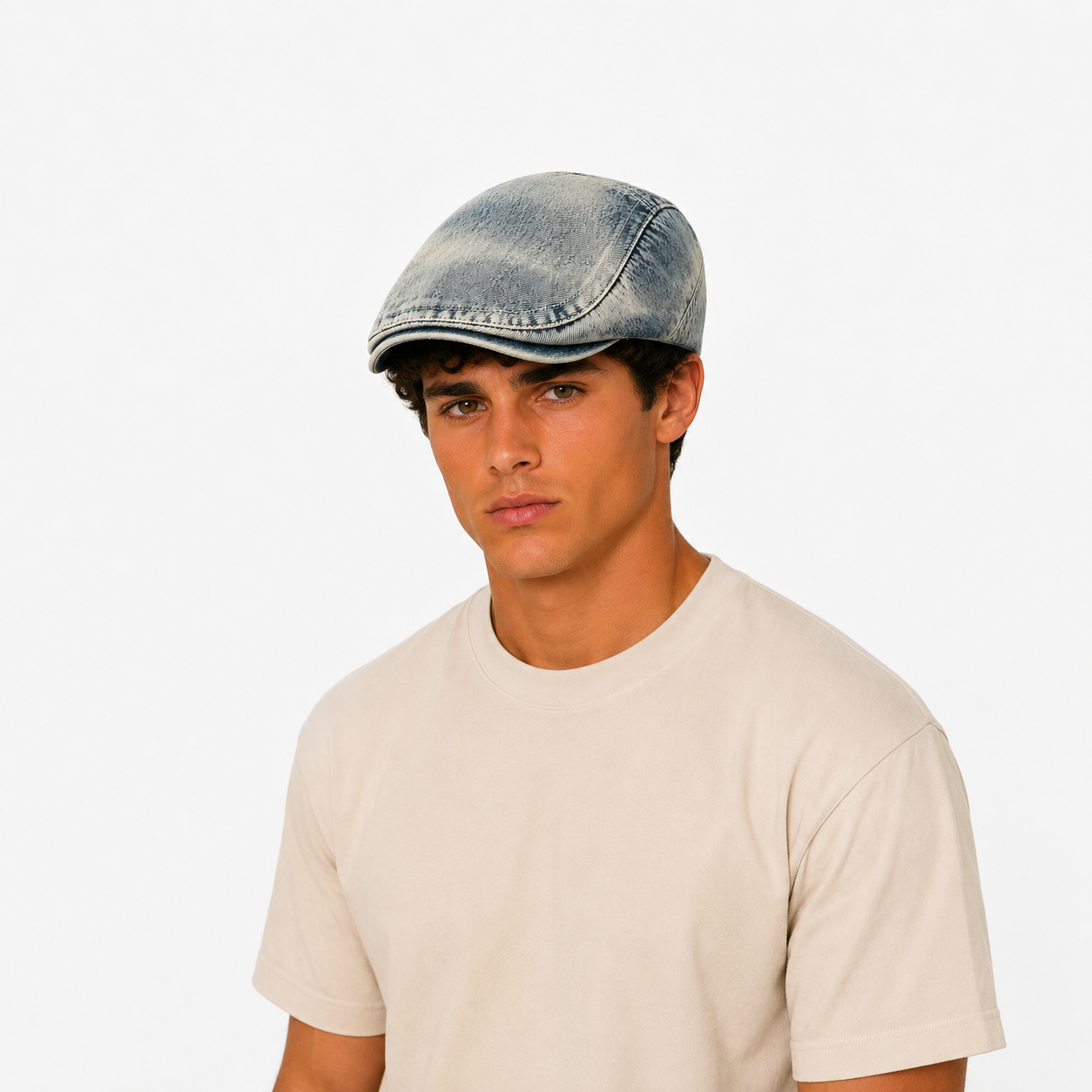 Washed Denim Flat Cap | LEXINGTON