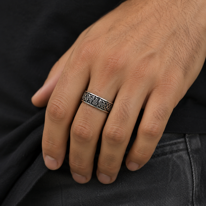 Nordic Mythology Giant Wolf Men Ring