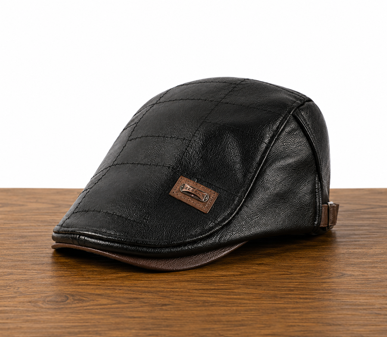 Vegan Leather Flat Cap | COLUMBUS