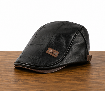 Vegan Leather Flat Cap | COLUMBUS