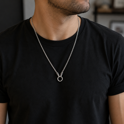 Rune with Open Round Clasp pendant necklace