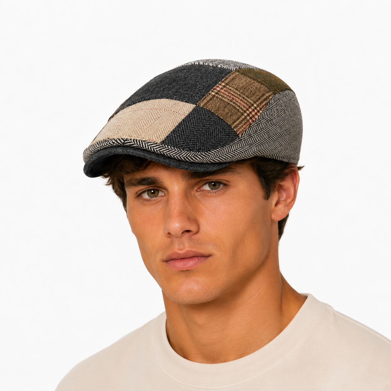 Patchwork Tweed Flat Cap | BRIDGER