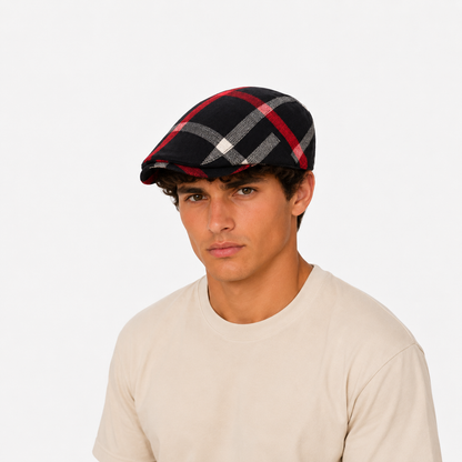 Cotton Plaid Cap | ROSCOE