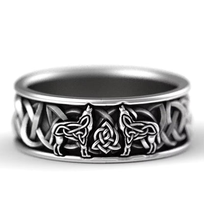 Nordic Mythology Giant Wolf Men Ring