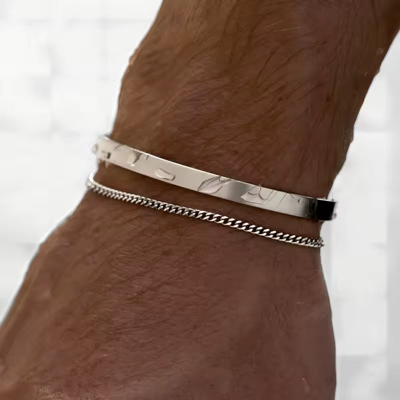 Dainty Cuff Cuban Link Bracelets