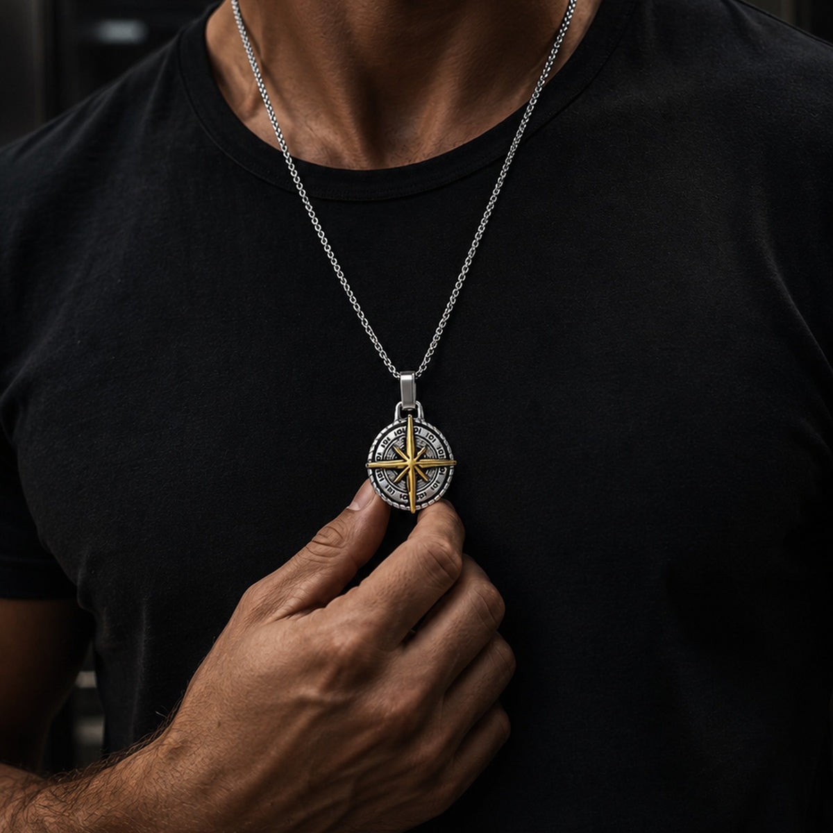 Vintage Compass Pendant